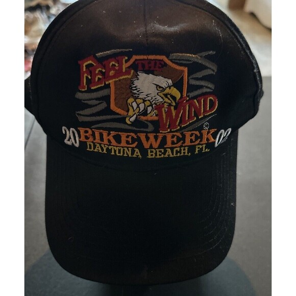 Feel The Wind 2002Annual Rally Bike Week Daytona Beach Motorcycle Cap Hat - Picture 1 of 3